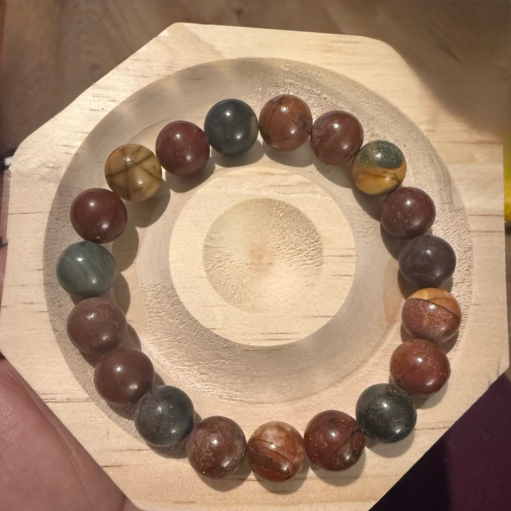 Red Creek Jasper “Red Turquoise” Beaded Bracelet